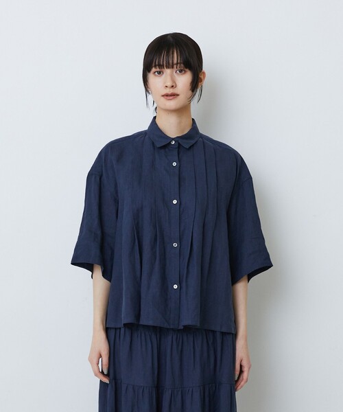 LOISIR(ロワズィール)の「タックディテールブラウス(シャツ/ブラウス・レディース・オフホワイト/ネイビー/チェック・FREE)」の21枚目の写真