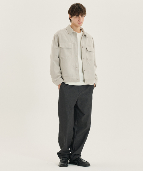 MINDBRIDGE（マインドブリッジ）の「[COUTURE]デニムライクセミワイドパンツ（その他パンツ・メンズ・チャコールグレー・36/34/32/30/29）」の2枚目の写真