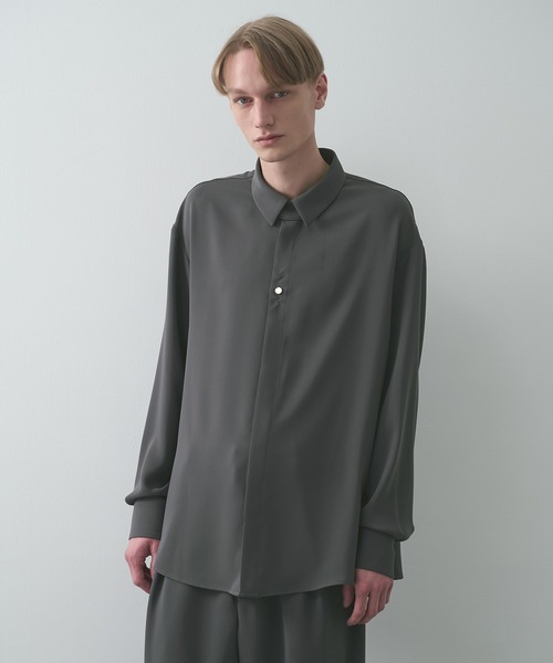 Double Cloth Chin Tab Long Sleeve Shirt（シャツ/ブラウス）｜CULLNI