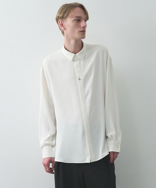 Double Cloth Chin Tab Long Sleeve Shirt（シャツ/ブラウス）｜CULLNI