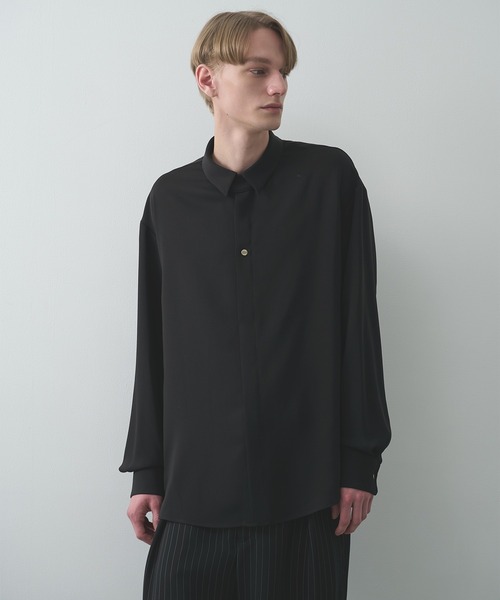 Double Cloth Chin Tab Long Sleeve Shirt（シャツ/ブラウス）｜CULLNI
