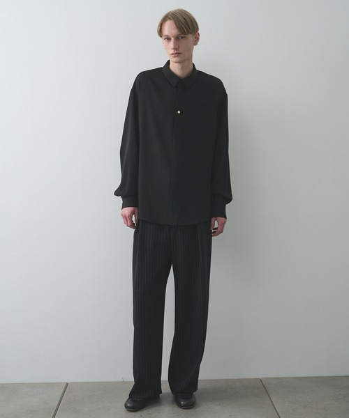 Double Cloth Chin Tab Long Sleeve Shirt（シャツ/ブラウス）｜CULLNI