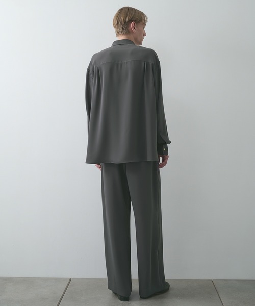Double Cloth Chin Tab Long Sleeve Shirt（シャツ/ブラウス）｜CULLNI