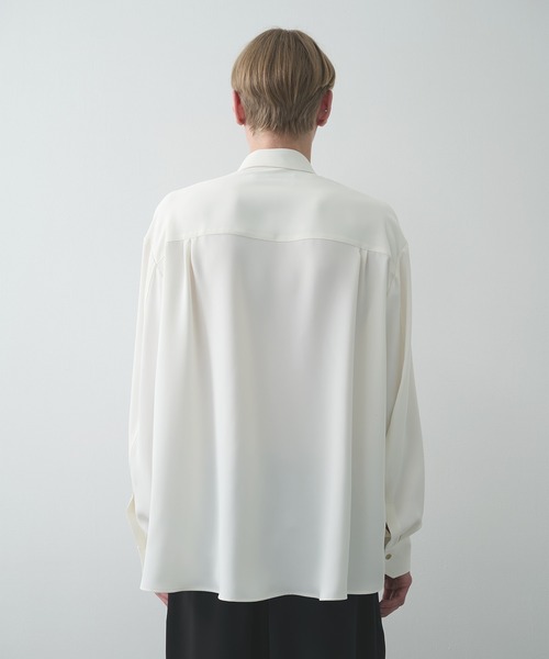CULLNI(クルニ)の「Double Cloth Chin Tab Long Sleeve Shirt(シャツ/ブラウス・メンズ・ブラック/ホワイト/グレー・1/2)」の15枚目の写真