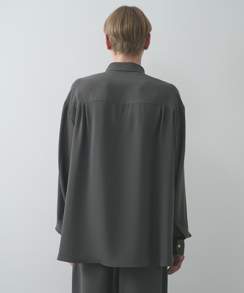 Double Cloth Chin Tab Long Sleeve Shirt（シャツ/ブラウス）｜CULLNI
