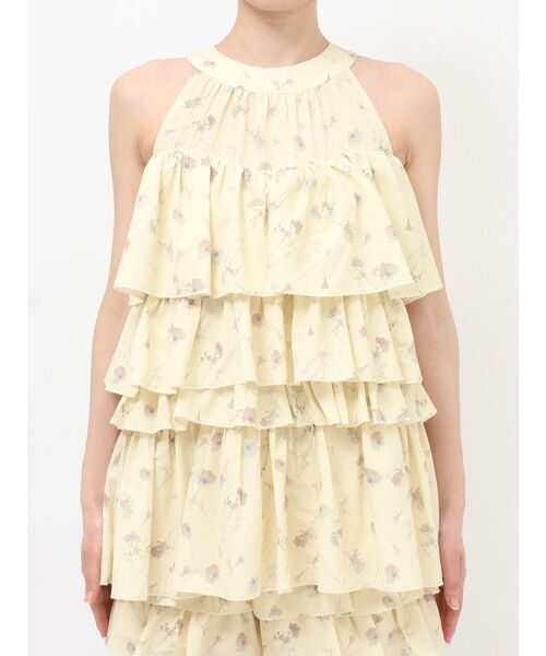 RESEXXY（リゼクシー）の「【memorif.】フラワーアメスリラッフルチュニック【セットアップ着用可能】（その他トップス・レディース・イエロー/ホワイト・FREE）」の14枚目の写真