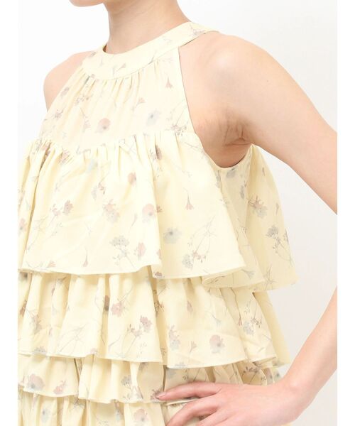 RESEXXY（リゼクシー）の「【memorif.】フラワーアメスリラッフルチュニック【セットアップ着用可能】（その他トップス・レディース・イエロー/ホワイト・FREE）」の10枚目の写真
