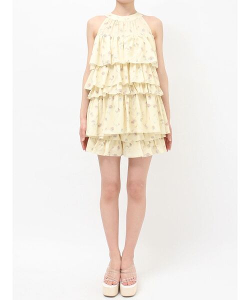 RESEXXY（リゼクシー）の「【memorif.】フラワーアメスリラッフルチュニック【セットアップ着用可能】（その他トップス・レディース・イエロー/ホワイト・FREE）」の7枚目の写真