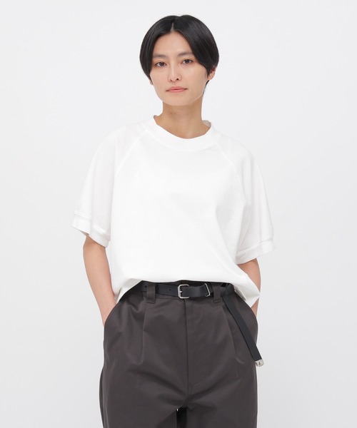 MHL.（エムエイチエル）の「DRY COTTON JERSEY（Tシャツ/カットソー・レディース・ホワイト/ローズ/グレー/ブラック・2）」の2枚目の写真
