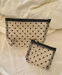 Feliz（フェリス）の「ドットハートメッシュポーチ（ポーチ）」