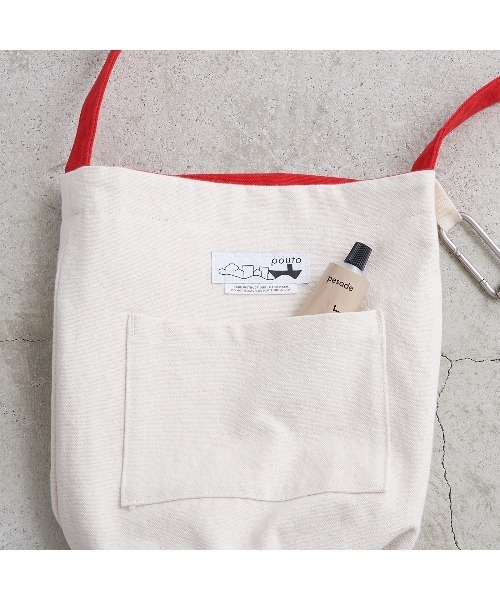 pouto(ポウト)の「【 pouto / ポウト 】 CANVAS BUCKET SHOULDER BAG / キャンバスバケットショルダーバッグ PO-015 DLI(トートバッグ・レディース・レッド/グレー/ナチュラル/ブルー/ブラック・FREE)」の11枚目の写真