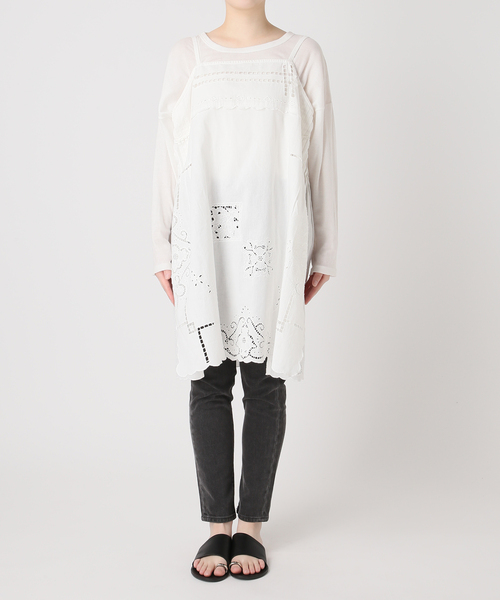 JOURNAL STANDARD relume（ジャーナルスタンダード　レリューム）の「スクエアエンブロイダリーチュニック（チュニック・レディース・ブラック/ホワイト・FREE）」の7枚目の写真