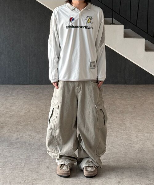 LEARVE（ルアブ）の「スプリットアークカーブドカーゴパンツアッシュグレー（デニムパンツ・メンズ・その他・LARGE/MEDIUM/SMALL/X-LARGE）」の14枚目の写真