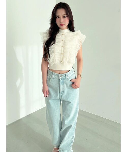 MERCURYDUO（マーキュリーデュオ）の「ストレートデニムパンツ（デニムパンツ・レディース・ライトブルー/ブルー・MEDIUM/SMALL）」の9枚目の写真