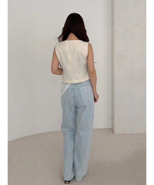 MERCURYDUO（マーキュリーデュオ）の「ストレートデニムパンツ（デニムパンツ・レディース・ライトブルー/ブルー・MEDIUM/SMALL）」の11枚目の写真