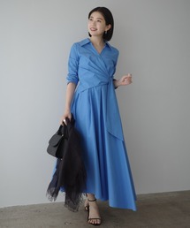 anuans | カシュクールシャツワンピース(シャツワンピース)