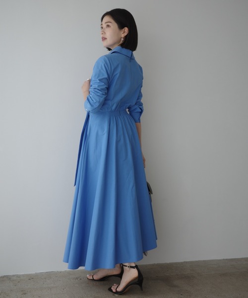 anuans（アニュアンス）の「カシュクールシャツワンピース（シャツワンピース・レディース・ブルー/ホワイト/ネイビー・SMALL/MEDIUM）」の21枚目の写真