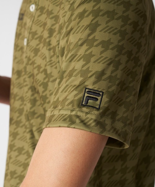 FILA GOLF（フィラゴルフ ）の「柄半袖シャツ（シャツ/ブラウス・メンズ・ホワイト/ネイビー/カーキ・X-LARGE/LARGE/XX-LARGE/MEDIUM）」の5枚目の写真