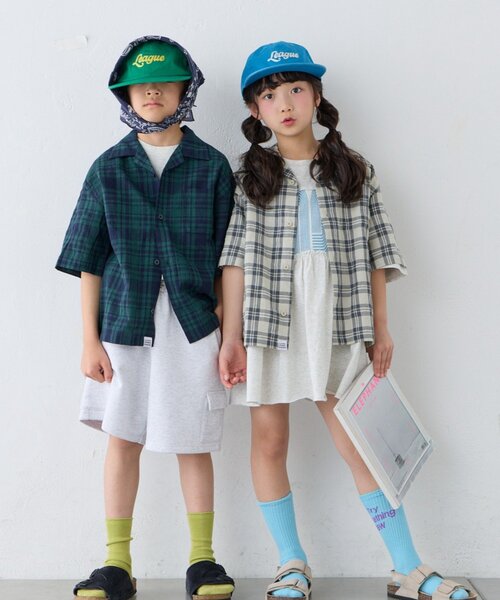 セール】【KIDS】綿100％パナマチェックシャツ《ZOZO限定カラーあり