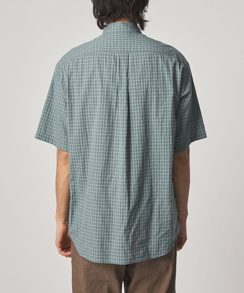 Steven Alan(スティーブンアラン)の「<Steven Alan> ドビー チェック リバースシーム ショートスリーブ シャツ(シャツ/ブラウス・メンズ・ベージュ/ライトブルー・XL/L/M/S)」の17枚目の写真