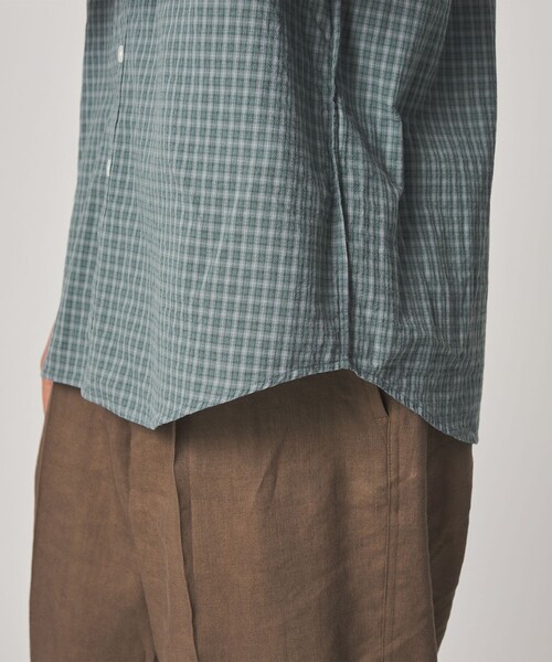 Steven Alan(スティーブンアラン)の「<Steven Alan> ドビー チェック リバースシーム ショートスリーブ シャツ(シャツ/ブラウス・メンズ・ベージュ/ライトブルー・XL/L/M/S)」の22枚目の写真