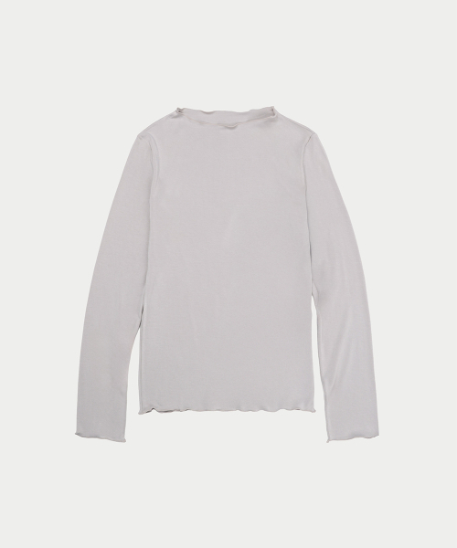 YEARNING（イヤニング）の「MOCK NECK LONG SLEEVE TOP, LIGHT GREY（Tシャツ/カットソー・レディース・その他・FREE）」の5枚目の写真