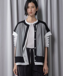 シャツレイヤードコンビネーションカーディガン