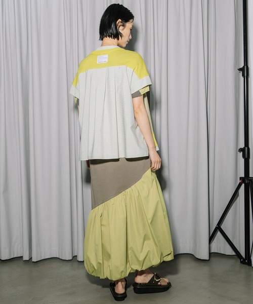 MARECHAL TERRE（マルシャルテル）の「シャツレイヤードコンビネーションカーディガン（カーディガン/ボレロ・レディース・イエロー系/ネイビー系/オフホワイト/ブラック・MEDIUM）」の8枚目の写真