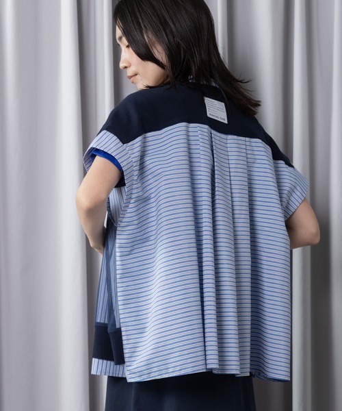 MARECHAL TERRE（マルシャルテル）の「シャツレイヤードコンビネーションカーディガン（カーディガン/ボレロ・レディース・イエロー系/ネイビー系/オフホワイト/ブラック・MEDIUM）」の13枚目の写真