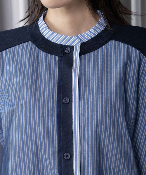 MARECHAL TERRE（マルシャルテル）の「シャツレイヤードコンビネーションカーディガン（カーディガン/ボレロ・レディース・イエロー系/ネイビー系/オフホワイト/ブラック・MEDIUM）」の17枚目の写真