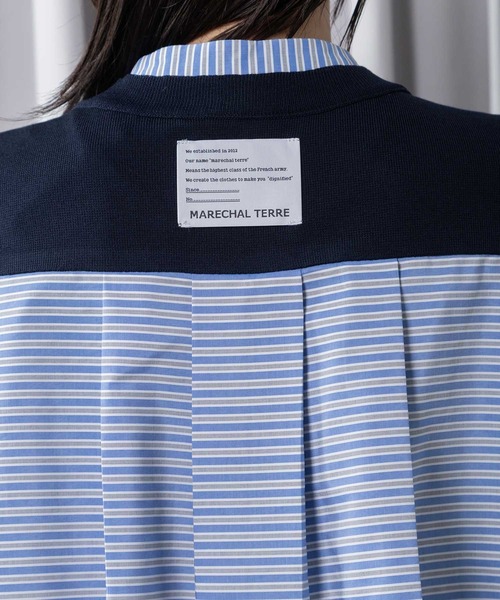 MARECHAL TERRE（マルシャルテル）の「シャツレイヤードコンビネーションカーディガン（カーディガン/ボレロ・レディース・イエロー系/ネイビー系/オフホワイト/ブラック・MEDIUM）」の21枚目の写真