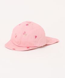 hakka baby（ハッカベビー）の「[ベビー]フルーツ刺繍／ハンバーガー刺繍日よけ付きキャップ（キャップ）」