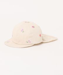 hakka baby（ハッカベビー）の「[ベビー]フルーツ刺繍／ハンバーガー刺繍日よけ付きキャップ（キャップ）」