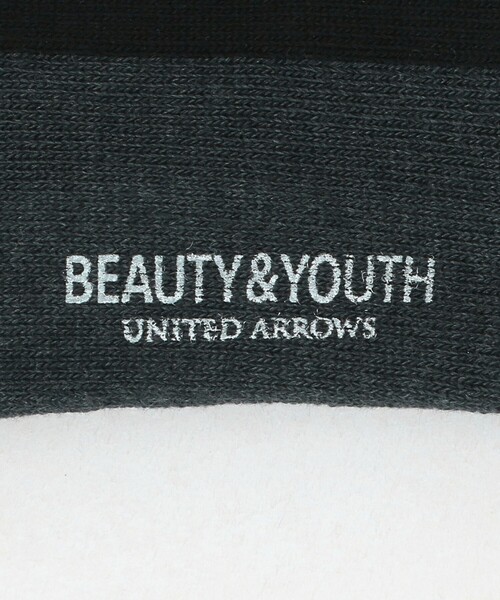 BEAUTY&YOUTH UNITED ARROWS（ビューティーアンドユースユナイテッドアローズ）の「バック ライン クウォーター ソックス（ソックス/靴下・メンズ・ブラック/ベージュ/オフホワイト・FREE）」の4枚目の写真