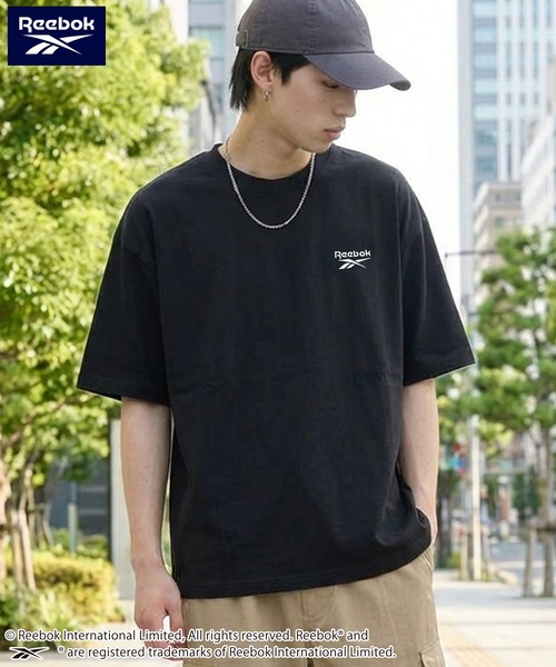 Reebok(リーボック)の「Reebok リーボック UVカット 接触冷感 ワンポイント ロゴT 半袖Tシャツ(Tシャツ/カットソー・メンズ・ブラック/ネイビー/ホワイト・M/L/LL)」の1枚目の写真