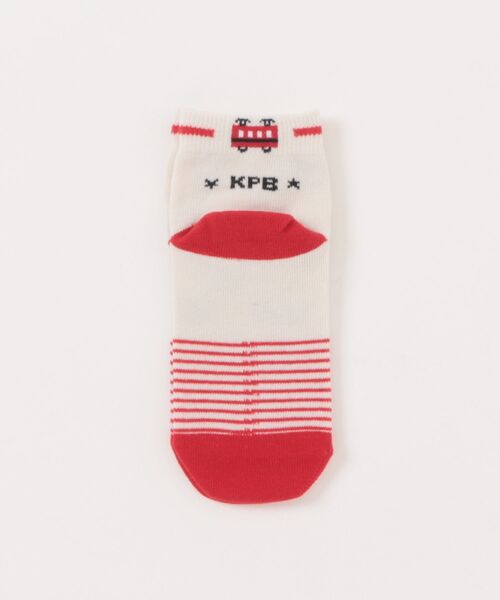 KP DECO（ケーピーデコ）の「電車柄 ショートソックス（ソックス/靴下・キッズ・オフホワイト/クリーム・14cm/16cm/18cm）」の8枚目の写真