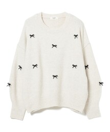 リボン ニット プルオーバー