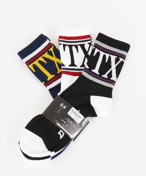 Dickies（ディッキーズ）の「【Dickies / ディッキーズ】3P DKTXロゴソックス/3足パックロゴ靴下/ユニセックス【WEB限定】（ソックス/靴下・メンズ・ホワイト系その他・フリー）」の3枚目の写真