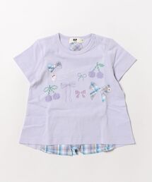 KP | リボン×チェリーモチーフ 半袖チュニック(Tシャツ/カットソー)