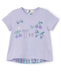 KP（ケーピー）の「リボン×チェリーモチーフ 半袖チュニック（Tシャツ/カットソー）」