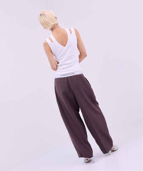 THINGS THAT MATTER(シングス ザット マター)の「RELAX CURVE PANTS / リラックス カーブ パンツ / ZOZOTOWN限定商品(スラックス・レディース・ブラウン/グレー/ブラック・1/2)」の12枚目の写真