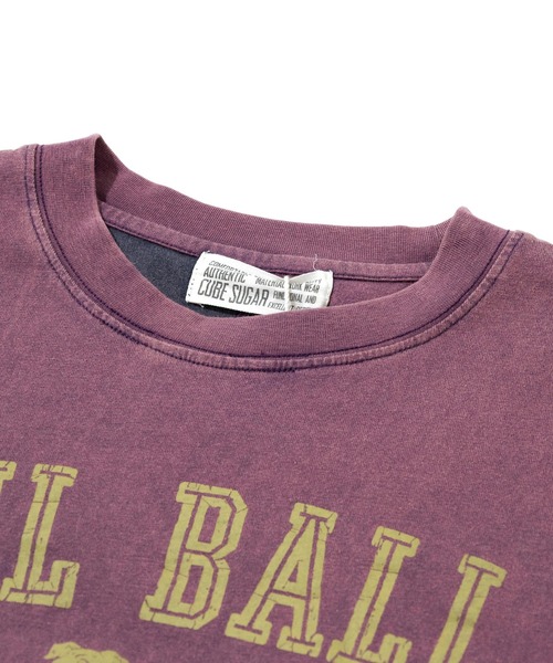 CUBE SUGAR(キューブシュガー)の「CUBE SUGAR/キューブシュガー 21/-天竺 パウダー加工 リメイク風 切替TEE(Tシャツ/カットソー・レディース・その他1/パープル・FREE)」の8枚目の写真