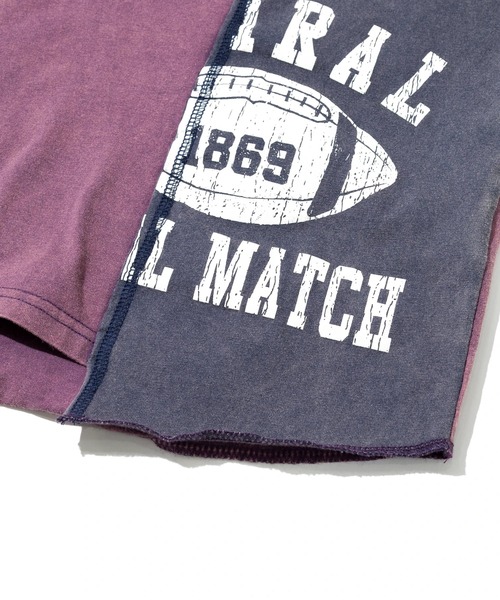 CUBE SUGAR(キューブシュガー)の「CUBE SUGAR/キューブシュガー 21/-天竺 パウダー加工 リメイク風 切替TEE(Tシャツ/カットソー・レディース・その他1/パープル・FREE)」の11枚目の写真