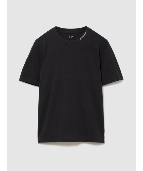 GAP(ギャップ)の「ヘビーウェイト GAPロゴ リラックスフィット クロップドTシャツ(Tシャツ/カットソー・メンズ・オフホワイト/ブルー/ブラック/イエロー/ピンク/グリーン・XL/XS/S/M/L)」の1枚目の写真