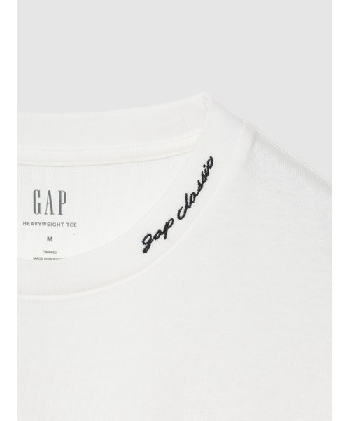 GAP(ギャップ)の「ヘビーウェイト GAPロゴ リラックスフィット クロップドTシャツ(Tシャツ/カットソー・メンズ・オフホワイト/ブルー/ブラック/イエロー/ピンク/グリーン・XL/XS/S/M/L)」の20枚目の写真