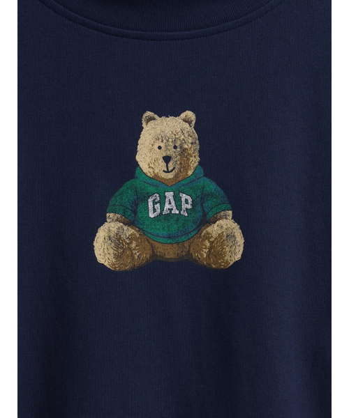 GAP(ギャップ)の「ヴィンテージソフト フレンチテリー オーバーサイズ モックネック GAPロゴ スウェットシャツ(スウェット・レディース・ネイビー/グレー・L/XL/S/M)」の7枚目の写真