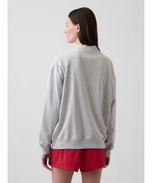 GAP(ギャップ)の「ヴィンテージソフト フレンチテリー オーバーサイズ モックネック GAPロゴ スウェットシャツ(スウェット・レディース・ネイビー/グレー・L/XL/S/M)」の4枚目の写真
