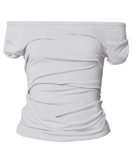 FLAREUP(フレアアップ)の「Draped Top (FL-130_Cloud White)(Tシャツ/カットソー・レディース・ホワイト・OS)」の9枚目の写真