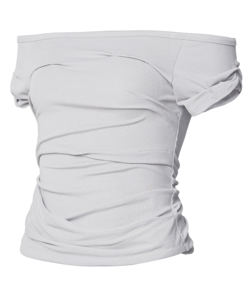 FLAREUP(フレアアップ)の「Draped Top (FL-130_Cloud White)(Tシャツ/カットソー・レディース・ホワイト・OS)」の10枚目の写真