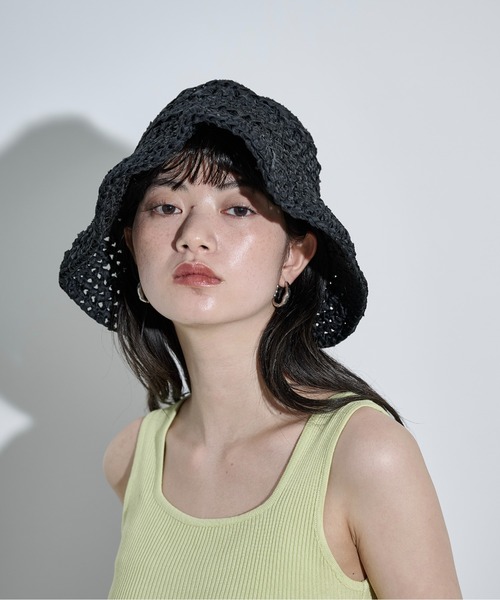THE YOn(ザヨン)の「バックスリットテープヤーンハット(ハット・レディース・ナチュラル/オレンジ/ベージュ/ブラック・FREE)」の16枚目の写真